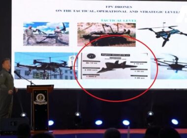 Ukrainian delegation presenting unmanned Fighter Aircraft FA v1 concept at the Drone Warfare Summit in the Philippines, October 2025.