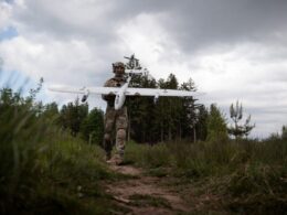 spiegel german drone tech meets ukraine’s frontline reality — battlefield feedback rewrites blueprints ukrainian soldier carrying german-made vector soldier-carrying-drone-1024x683 only months russia's full-scale invasion 2022 reconnaissance helped ukraine destroy russian