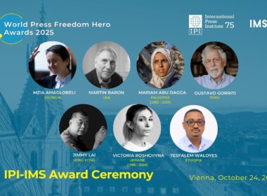 Victoria Roshchyna among other 2025 IPI-IMS World Press Freedom Heroes honored by the International Press Institute and International Media Support