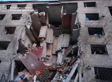 power grid targeted russia fired 653 drones 52 missiles overnight terror attack ukraine · post dormitory zaporizhzhia destroyed russian missile strike several floors collapsed killed least two injured 17 people