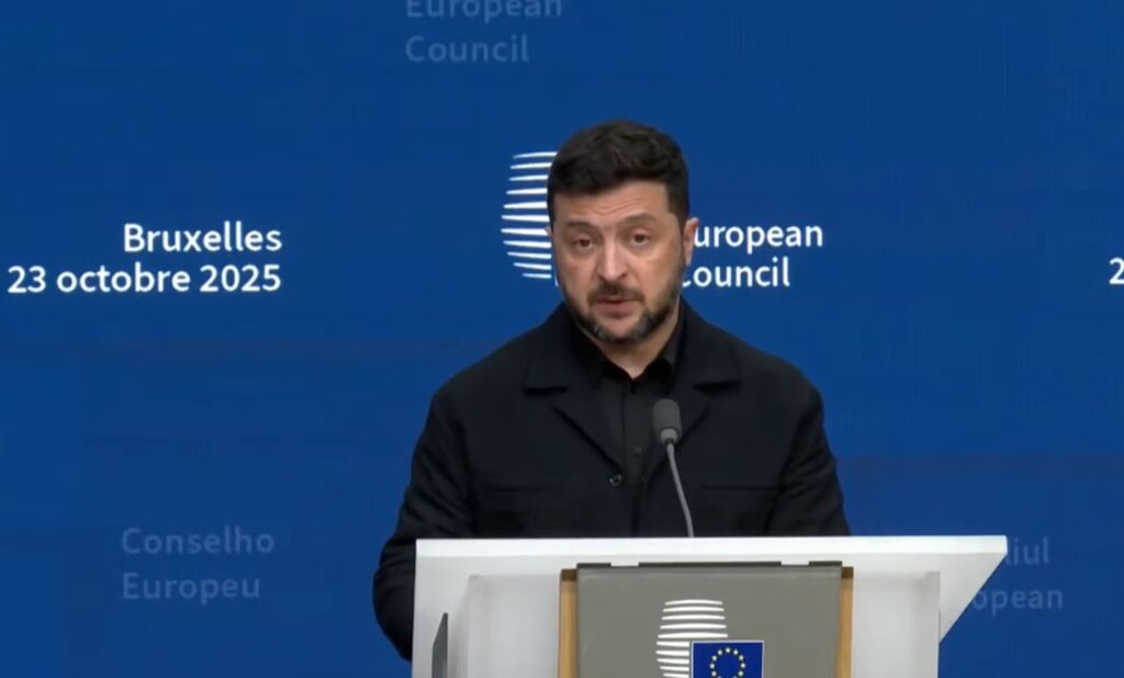 zelenskyy ukraine never used long‑range missiles strike russia · post ukrainian president volodymyr speaks sidelines european council summit brussels 23 2025 / office news reports