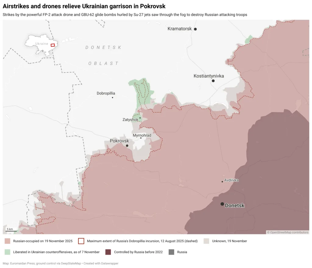 Pokrovsk Myrnohrad map