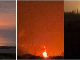 ukraine confirms strikes volgograd oil refinery crimean fuel depots donetsk shahed drone base · post left right fire russia; simferopol occupied crimea; explosion overnight 5-6 2025 sources exilenova+ krymsky veter