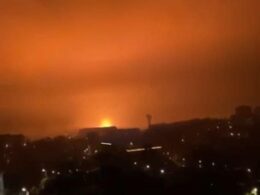 russia’s tuapse port hit again — ship burns pier damaged russian officials scramble rewrite reports · post explosion lights up southern russia overnight 10 2025 img_20251110_091726_726 videos show fiery rocking