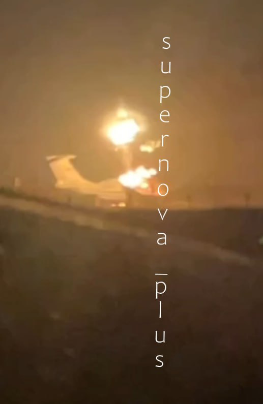 Explosion at the Taganrog-Yuzhny airfield in Russia's ROstov Oblast overnight on 25 November 2025.