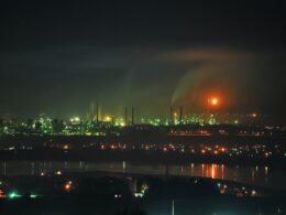Lukoil Neftohim oil refinery in Burgas, Bulgaria, 2008.