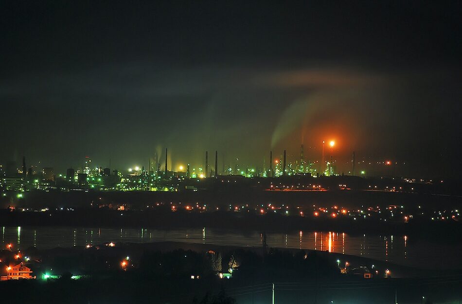 Lukoil Neftohim oil refinery in Burgas, Bulgaria, 2008.