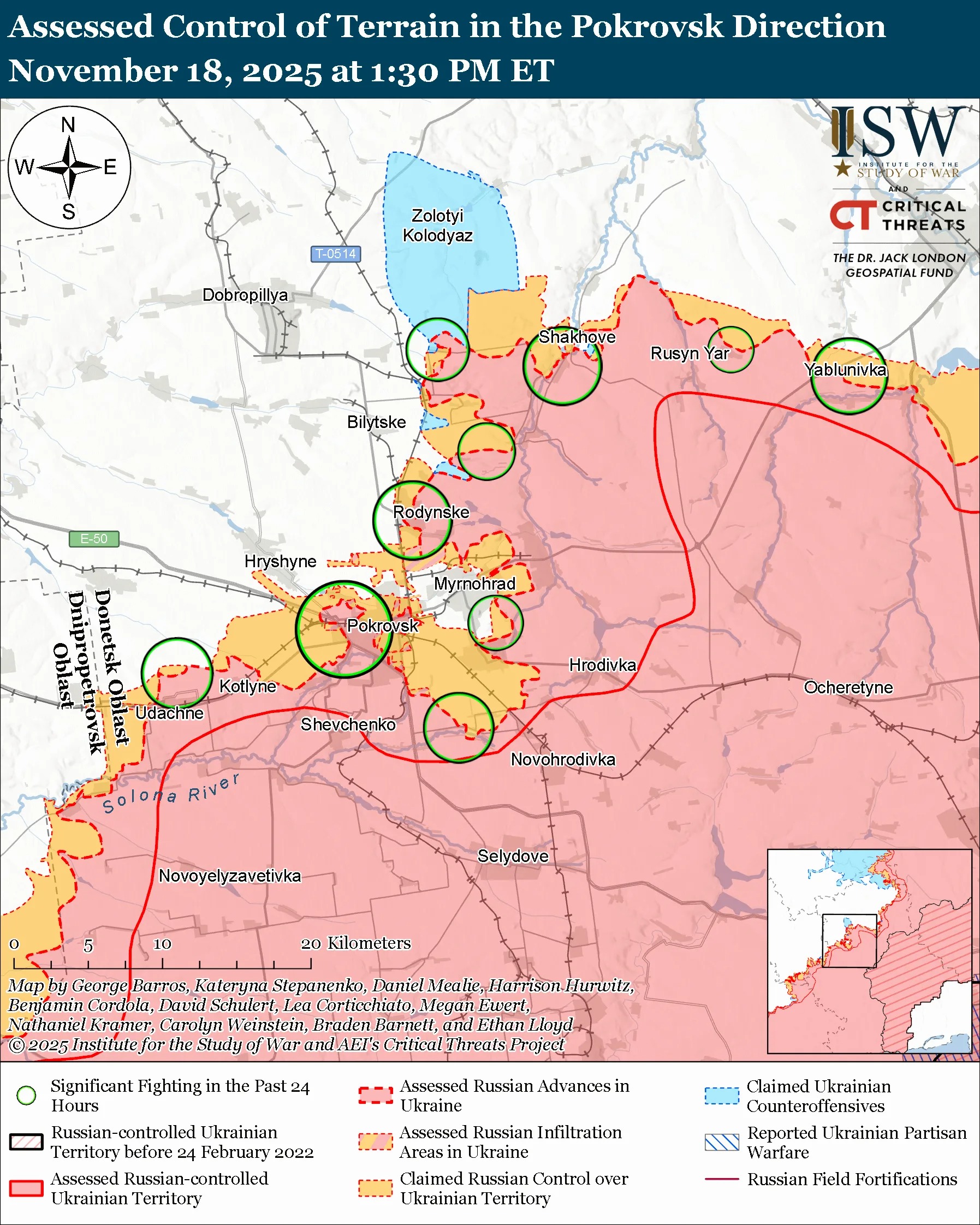 clear goal pokrovsk — isw says russia trying encircle storm towns simultaneously · post pokrovsk-direction-november-18-2 ukraine news ukrainian reports