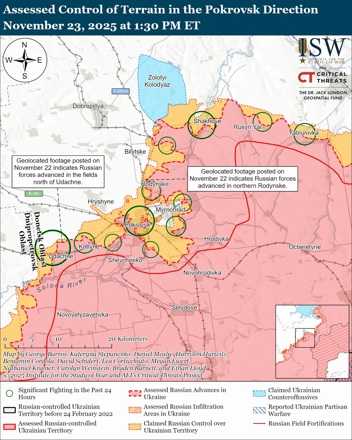 isw russia tries close pokrovsk pocket — ukraine still fighting inside city center · post pokrovsk-direction-november-23-2025 russian forces continuing effort encircle pokrovsk-myrnohrad donetsk oblast while ukrainian troops strike back resist