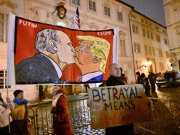 Trump Putin peace plan protests Munich betrayal