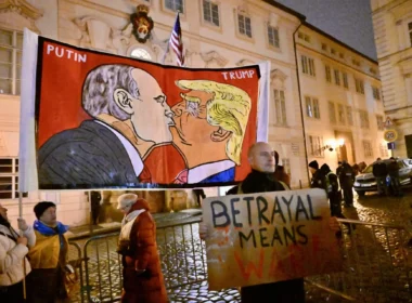 Trump Putin peace plan protests Munich betrayal