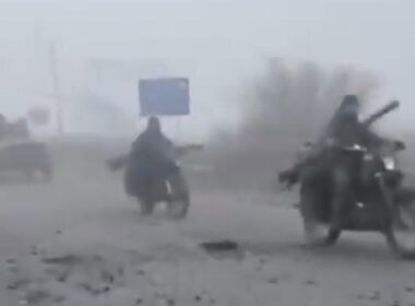 Russian assault through fog in Pokrovsk.
