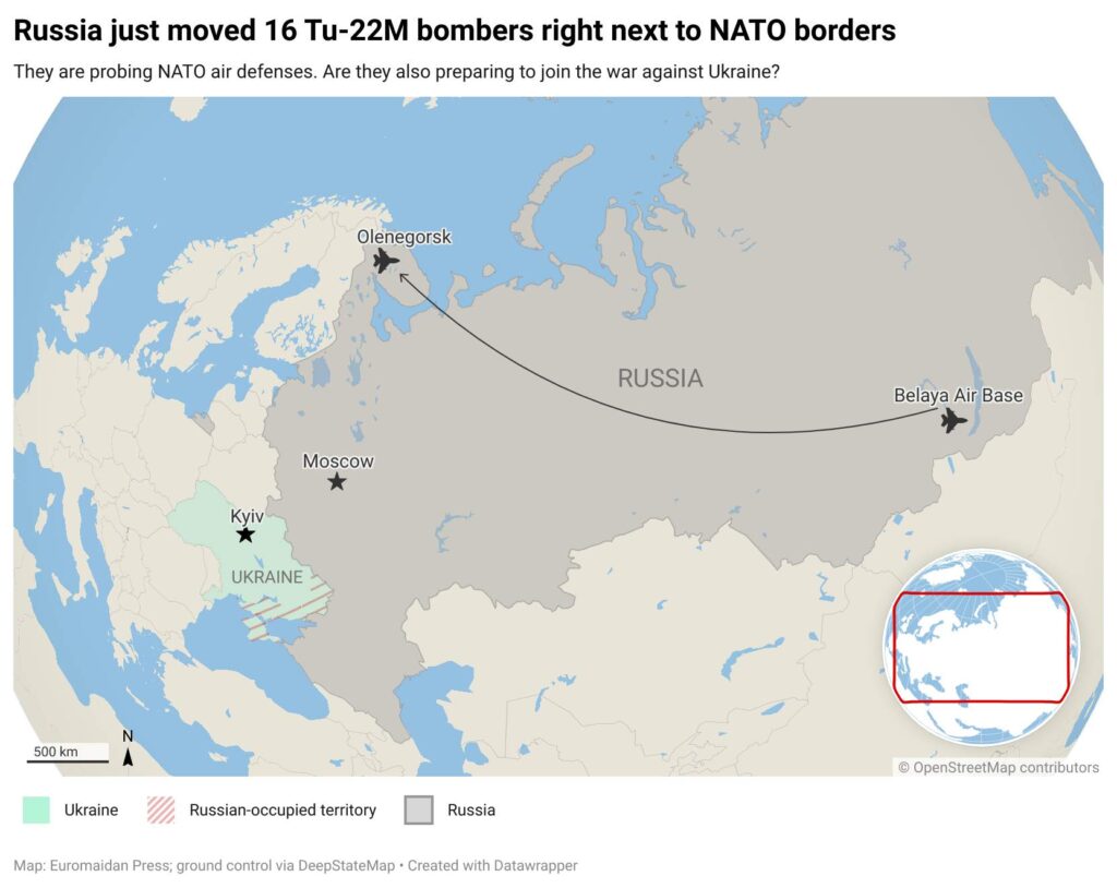 Olenegorsk Belaya air bases TU-22m bombers