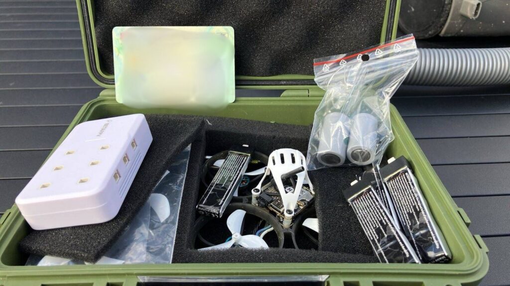 man caught flying drone near vilnius airport — lithuania says believed allowed · post small quadcopter case shown lithuania’s public security service after 15 2025 detention kit ukraine news ukrainian