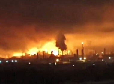 russia's kstovo refinery burns again ukraine continues striking nodes russia’s war economy · post fire lukoil during night 3–4 2025 following ukrainian drone strike fire-in-kstovo locals reported series loud explosions