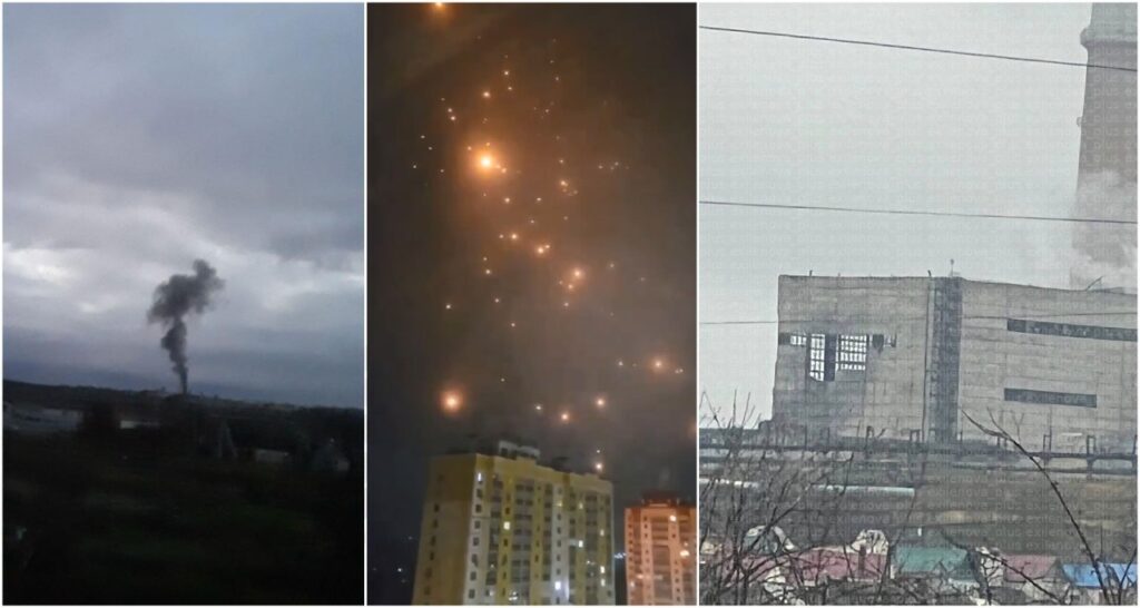 oil depots radar sites command posts hit ukrainian strikes across occupied russian territory genstaff reports · post smoke rising after explosion belgorod oblast burning debris falling oryol damage thermal power