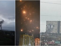 oil depots radar sites command posts hit ukrainian strikes across occupied russian territory genstaff reports · post smoke rising after explosion belgorod oblast burning debris falling oryol damage thermal power