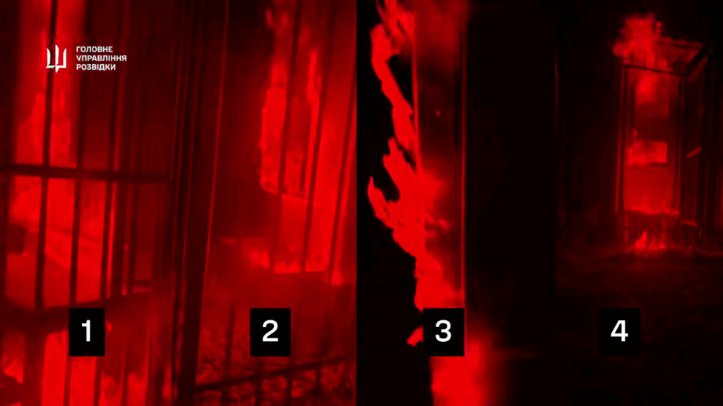 Four fires burn at reported sabotage sites in Russia’s Vologda and Bashkortostan regions, where Ukrainian intelligence says resistance groups destroyed military logistics facilities.