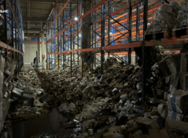 Damage at the World Food Programme warehouse in Dnipro after a Russian drone strike. Photo: Suspilne Dnipro