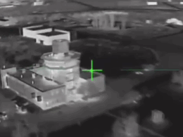 Ukrainian Navy drone strikes targeted Saky airfield in occupied Crimea, on 28 November 2025. Screenshot from video: Ukrainian Navy