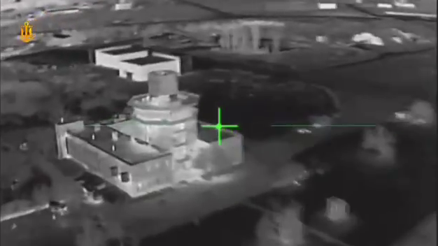 Ukrainian Navy drone strikes targeted Saky airfield in occupied Crimea, on 28 November 2025. Screenshot from video: Ukrainian Navy