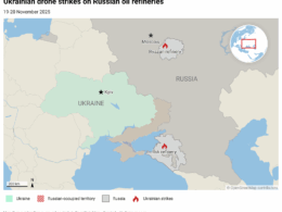 Ukrainian drone strikes on Ilsk and Ryazan oil refineries, 19-20 November 2025.