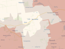 Frontline in Myrnohrad, Donetsk Oblast, 25 November 2025. Map: DeepState