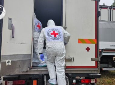 bodies of fallen soldiers.