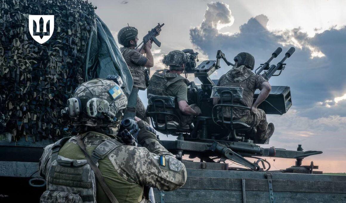 Ukrainian air defense soldiers.