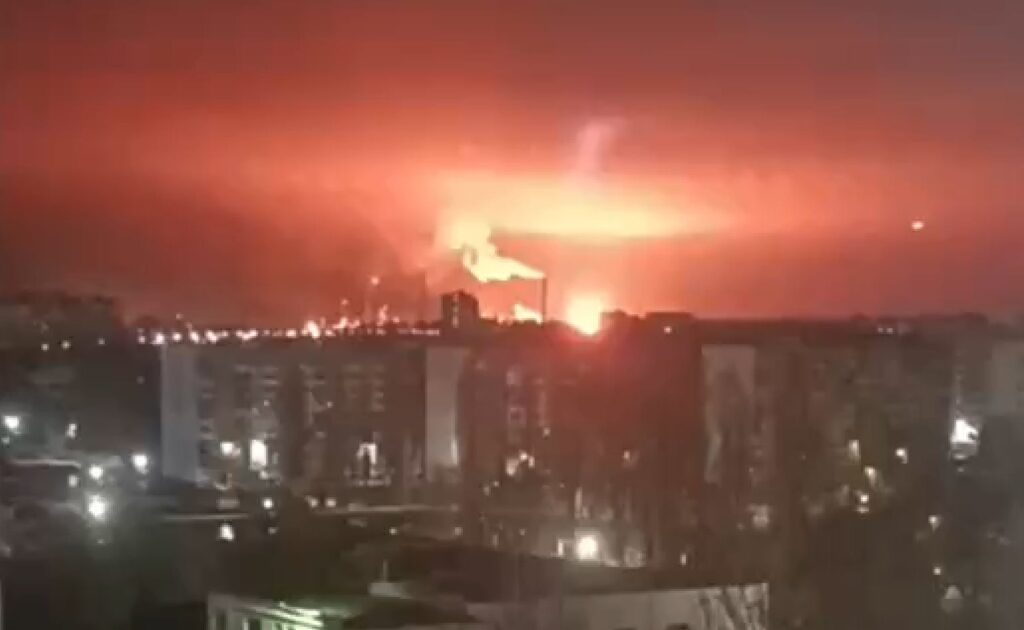 ukraine strikes saratov refinery again — one russia’s biggest oil plants set ablaze · post flames rise rosneft after ukrainian drone strike overnight 11 2025 drones struck situated russia's volga