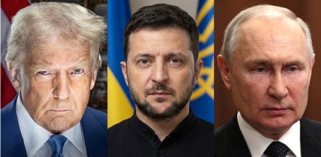 Donald Trump, Volodymyr Zelenskyy and Vladimir Putin, whose roles are central to a Trump-backed Ukraine peace blueprint now on Kyiv’s table and under intense scrutiny.