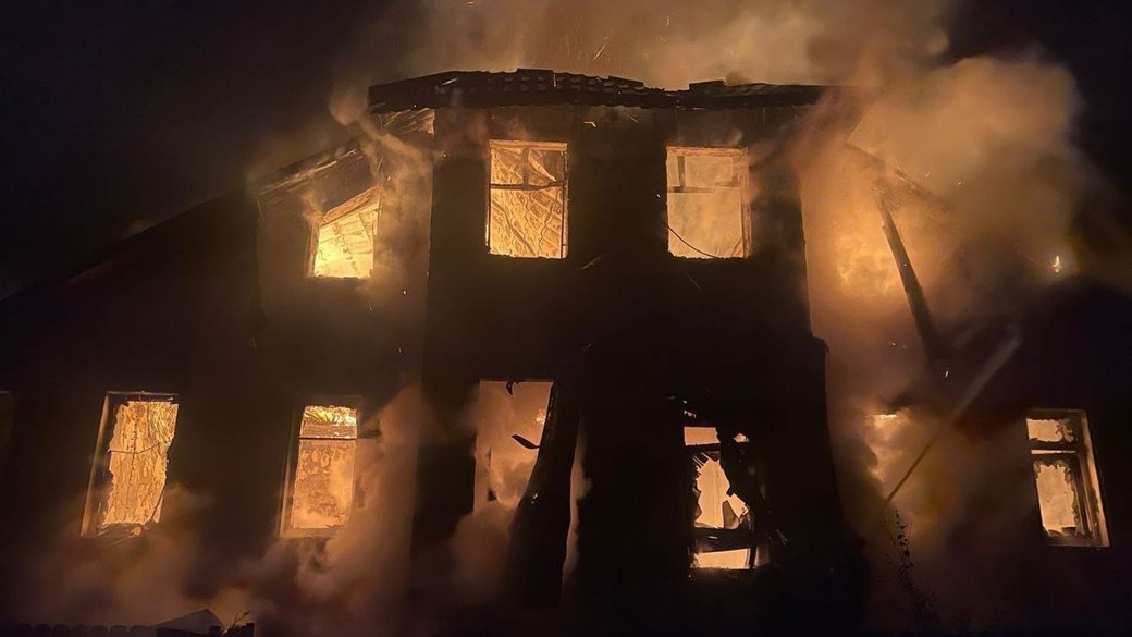 russian drones bombs injure civilians hit homes energy infrastructure nine oblasts · post residential home engulfed flames after attack nikopol district dnipropetrovsk oblast 10 2025 наслідки обстрілів нікопольського району дніпропетровщини