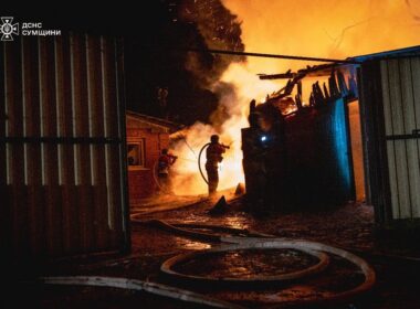 ukraine’s defenses swat down 139 176 russian drones fresh assault power grid · post firefighters extinguish burning barn sumy community after drone strike overnight 16 2025 пожежа у сумській громаді