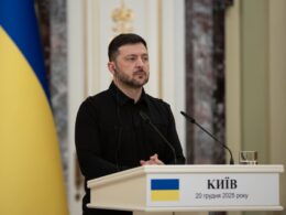 Ukrainian President Volodymyr Zelenksyy, 20 December 2025. Photo: Ukrainian President's Office