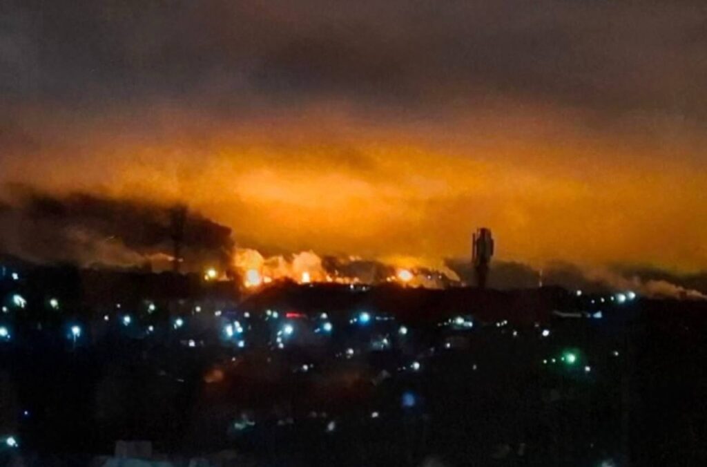 drones hit deep russia again — time it’s yaroslavl’s oil refinery 700 km ukraine's border · post fire thick smoke rise over slavneft-yanos yaroslavl after drone strike overnight 12 2025