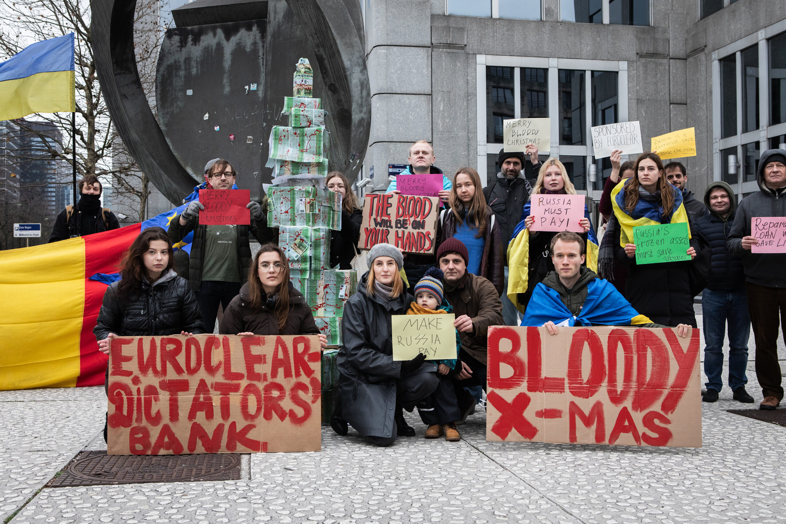 blood money christmas tree euroclear 14 dec 2025 brussels