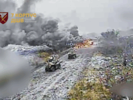 ukrainian drones wipe out russian manpower equivalent two battalions 48 hours commander says · post reconnaissance footage shows burning vehicles smoke during failed assault near pokrovsk 10 kolona-mototehniky ukraine’s unmanned