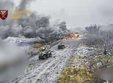 ukrainian forces crush russian mechanized assault near pokrovsk under cover bad weather (video) · post reconnaissance footage shows burning vehicles smoke during failed 10 kolona-mototehniky troops repelled statements published 7th