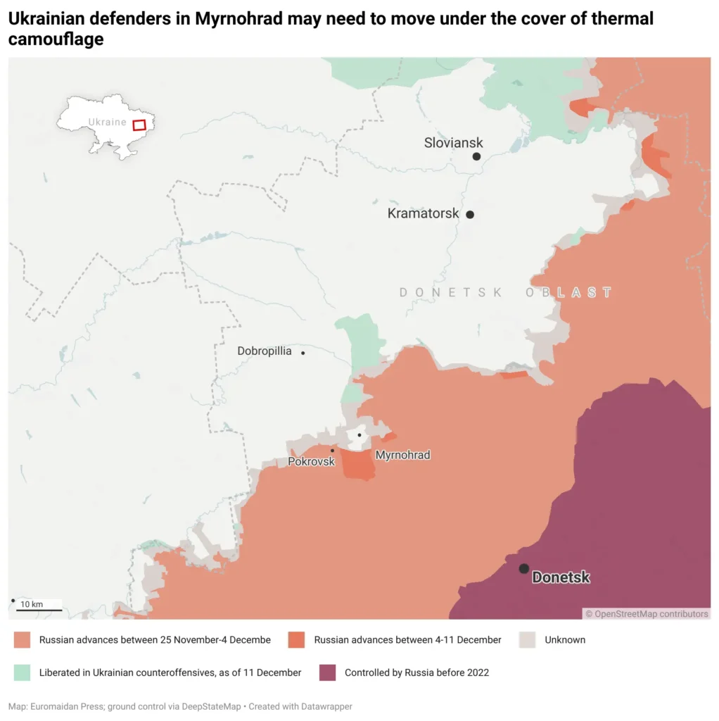 Myrnohrad pokrovsk map