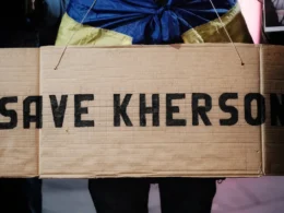 protest Russia hunts targets civilians with drones Do I look like a target stop human safari save kherson