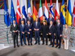 European leaders and Ukrainian President Volodymyr Zelenskyy at Berlin summit on Ukraine, 15 December 2025