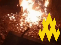 ATESH partisan Footage of a fire on a relay cabinet at the Bataysk railway junction, near Rostov-On-Don, Russia, 21 December 2025. Screenshot from video: ATESH