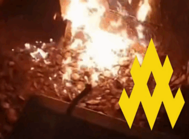 ATESH partisan Footage of a fire on a relay cabinet at the Bataysk railway junction, near Rostov-On-Don, Russia, 21 December 2025. Screenshot from video: ATESH