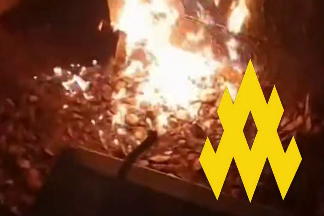 ATESH partisan Footage of a fire on a relay cabinet at the Bataysk railway junction, near Rostov-On-Don, Russia, 21 December 2025. Screenshot from video: ATESH