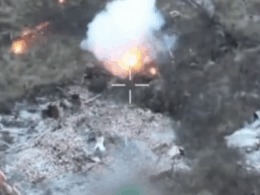 Drones operated by Ukrainian border guards thwarted a Russian infiltration attempt into Kharkiv Oblast across the Lozova River. Screenshot from video: State Border Guard Service of Ukraine