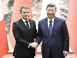 French President Emmanuel Macron and Chinese President Xi Jinping meet in Beijing to discuss Ukraine war and trade relations