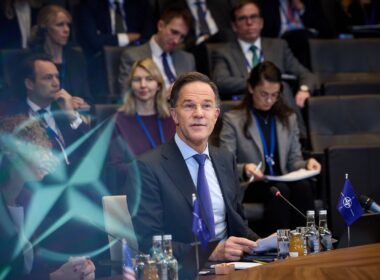 NATO Secretary General Mark Rutte addresses foreign ministers at North Atlantic Council meeting Brussels December 2025