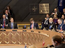 NATO Secretary General Mark Rutte addresses foreign ministers at North Atlantic Council meeting Brussels December 2025