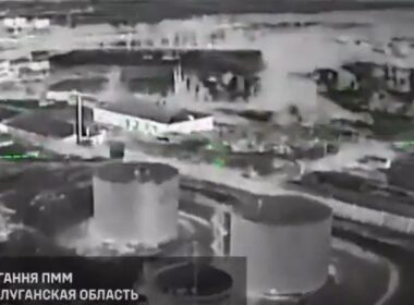 crimea’s river patrol base radar tower among 12 targets hit ukrainian drone force (video map) · post oil storage tanks rovenky fuel depot occupied luhansk oblast moments before strike befor