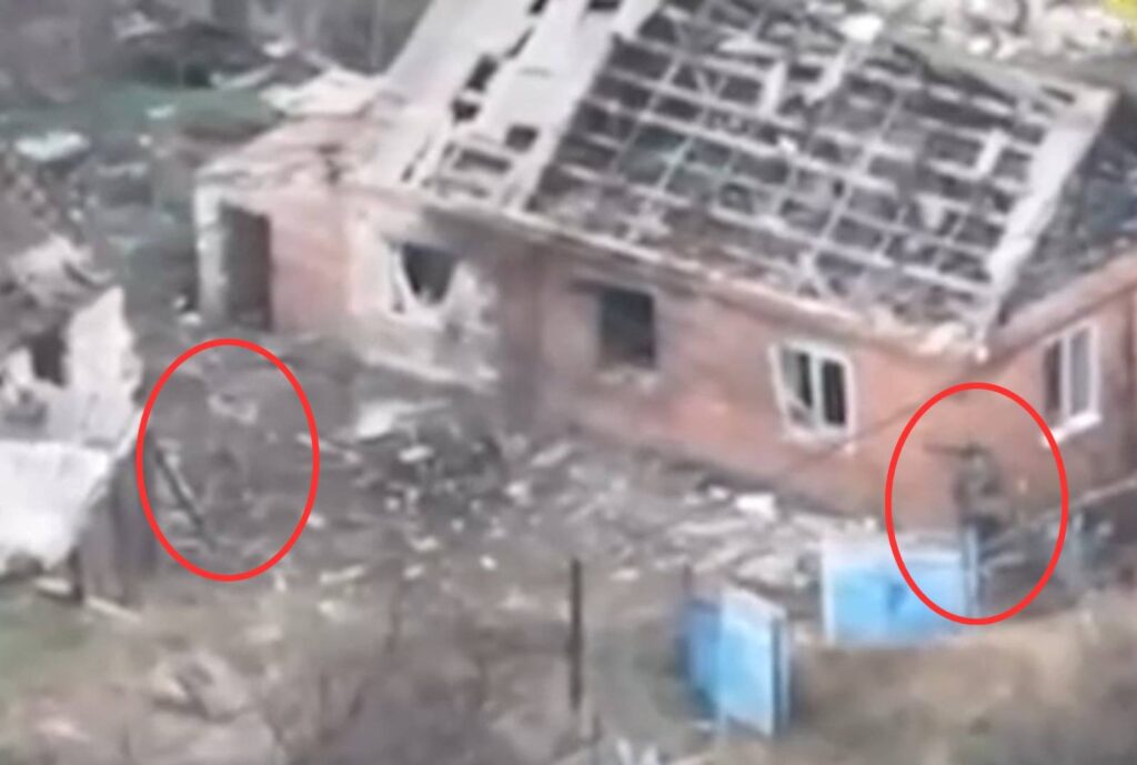 Ukrainian soldier raises their hands in surrender near Sviato-Pokrovske before a Russian soldier opens fire on them. Photo: Ukrainian Prosecutor General's Office